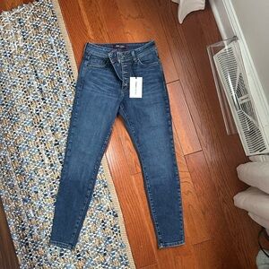 Fran Denim Iris Button Fly Crop